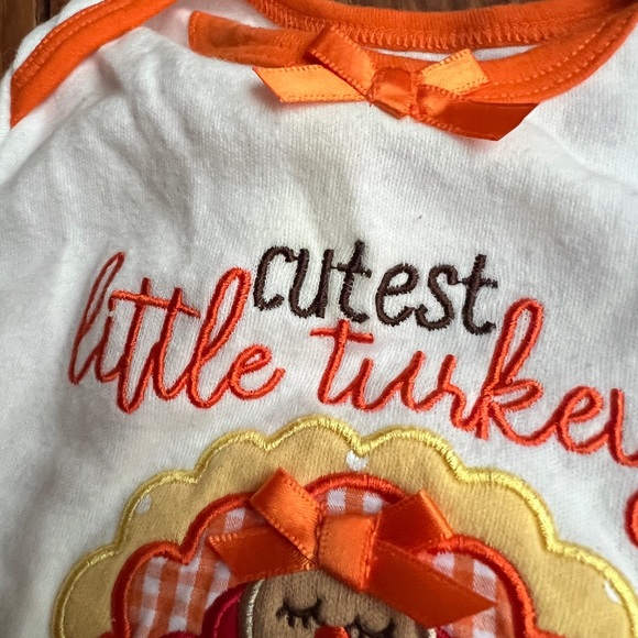 Baby Girl Thanksgiving Outfit Set Turkey Tutu 3 Months - Picture 7 of 7